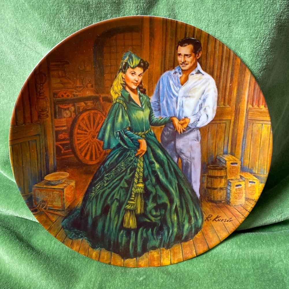 Gone With The Wind "Scarlett's Green Dress" Plate Vintage 1984 8.5" by Knowles